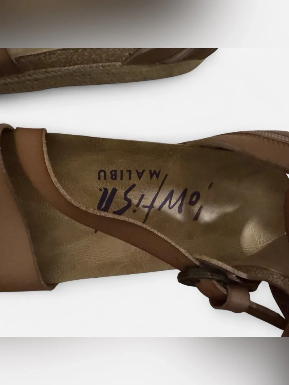 Blowfish Tan Platform Espadrille Sandals with Double Ankle Buckles